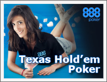 Das beliebte Texas Holdem Spiel bei 888 spielen